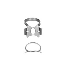 HuFriedyGroup Satin Steel Rubber Dam Clamp - #7 - Lower Molars