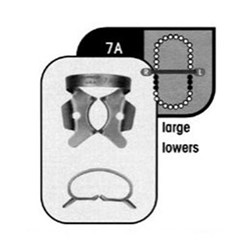 HuFriedyGroup Satin Steel Rubber Dam Clamp - #7A - Lower Molars