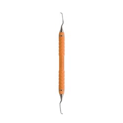 HuFriedyGroup Mini 5 Gracey Scaler - #11/12 - Double Ended - #C8 Resin 8 Colour Everedge Handle - Orange