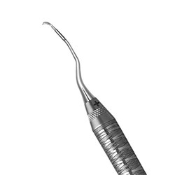 HuFriedyGroup Curvette Vision - #11/12 - Double Ended - #7 Satin Steel Colour Handle