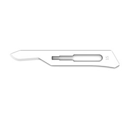 Henry Schein Scalpel Blades - Carbon Steel - Sterile - Size 15, 100-Pack