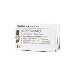 Henry Schein Maxima Mirror Head - Size 3 - Front Surface, 12-pack