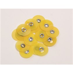 Henry Schein Pop on Discs - Fine - Yellow - 12.7mm, 85-Pack