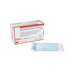 DE Self Seal Sterilisation Pouches - 83mm x 159mm, 200-Pack