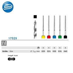 Komet K File - 25mm - Size 10 - Purple, 6-Pack
