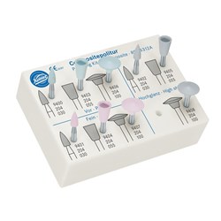 Komet Diacomp II Composite Polishing Set - 4312 - Slow Speed, Right Angle (RA), 9-Pack