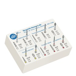 Komet Ceramic Veneers Set - 4388 - High Speed, Friction Grip (FG), 10-Pack