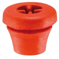 Komet Silicone Plug for Bur Blocks - 9891-2 - Red, 8-Pack