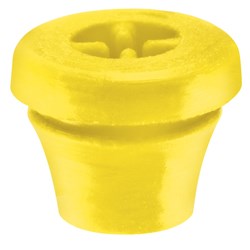 Komet Silicone Plug for Bur Blocks - 9891-3 - Yellow, 8-Pack