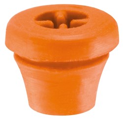 Komet Silicone Plug for Bur Blocks - 9891-4 - Orange, 8-Pack