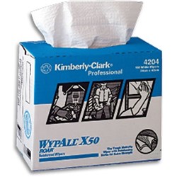 Kimberly-Clark WYPALL X50 - Roar Pop Up Wipers - 24 x 42cm - 160 Wipers per Box, 4-Pack