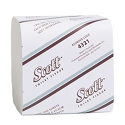 Kimberly-Clark Scott Toilet Tissue - 1ply - Soft Interleaved - 500 sheets, 36-Pack