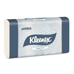 Kimberly-Clark Kleenex Compact Towel - White - 19.5 x 29cm - 90 sheets, 24-Pack