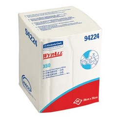 Kimberly-Clark WYPALL X60 - All Purpose Wipes - White Cloth - 28 x35cm, 100-Pack