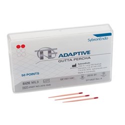 Kerr TF Adaptive Gutta Percha Points - Medium/Large - ML3 - Red, 50-Pack