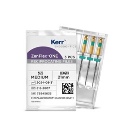 Kerr ZenFlex One - Reciprocating NiTi File - .35/.06/21mm, 3-Pack