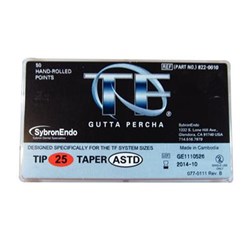 KERR TF Gutta Percha Assorted .04 to .12 Taper Size 25 Box of 50