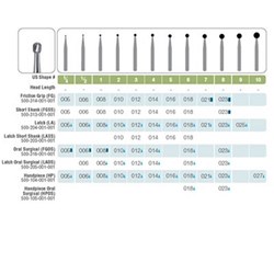 Kerr Jet Tungsten Carbide Bur - 8-023 - Round - Oral Surgical - High Speed, Friction Grip (FG), 5-Pack