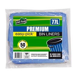 Garbage Bag Blue 740 x 900 Packet of 50