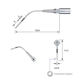 NSK Perio Tip - P41 for NSK Varios Ultrasonic Scaler and Satelec