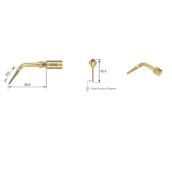 NSK G95 Perio Membrane Removal Tip - TiN Coat 0.7m MDE Inc Resection