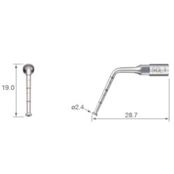 NSK Socket Lift Tip with Internal Irrigation - SCL1 - Diameter 2.4mm S-Mode 50