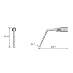 NSK Socket Lift Tip with Internal Irrigation - SCL1 - Diameter 2.4mm S-Mode 50
