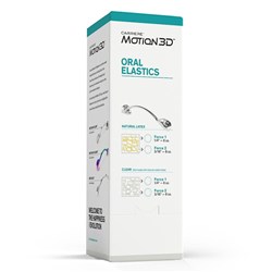 NAOL Motion 3D Force 2 Latex Elastics, 3/16" 8 Oz, 50-Pack