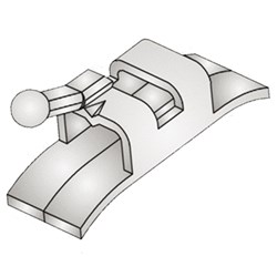 NAOL Weldable Lingual Sheath Horizontal Hook, 036, UR/LL, 10-Pack