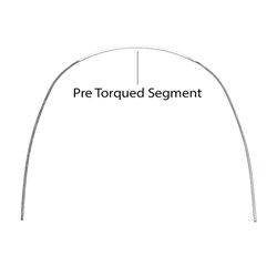 NAOL Pre-Torqued Super Elastic Nitinol Archwire, 016X022 34mm, 5-Pack