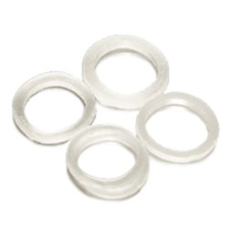 NAOL Clear Non-Latex Elastics, 3/16" 6.5 Oz Heavy, 50-Pack