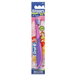 Oral B Manual Toothbrush - Stages 3 - Ages 5-7 Years - Cars/Princess, 12-Pack