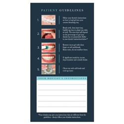 White Dental Beauty Patient Instruction Card