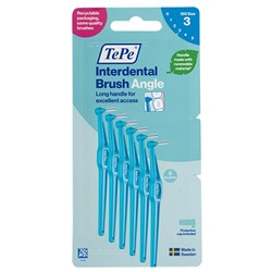 TePe Angle 0.6mm Blue Pack of 6 Recycable Cardboard