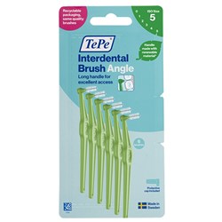 TePe Angle 0.8mm Green Pack of 6 Recycable Cardboard