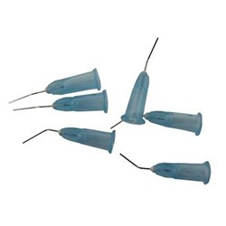 Pulpdent Applicator Tips - Prebent - Light Blue - 25g - 12.7mm, 100-Pack