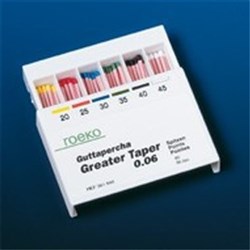 Roeko Greater Taper Gutta Percha Points - Size 30 - 0.04 Taper, 60-Pack