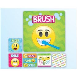 Sherman Emoji Stickers - 6 Assorted - Roll of 100 Stickers