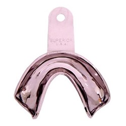 Superior Stainless Steel Impression Tray - Edentulous - Lower - Large