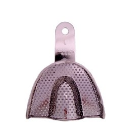 Superior Stainless Steel Impression Tray - Perforated - Pedodontics - Upper - Large