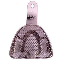 Superior Stainless Steel Impression Tray - Perforated - Depressed - Upper - Large