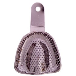 Superior Stainless Steel Impression Tray - Perforated - Edentulous Upper - Medium