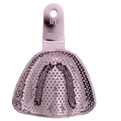 Superior Stainless Steel Impression Tray - Perforated - Edentulous Upper - Medium Large