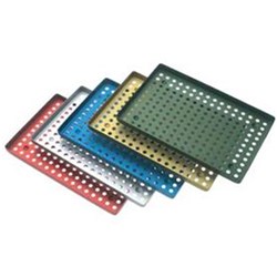 Instrument Tray Base Perforated Blue