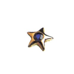 Twinkles - Tooth Jewellery - Star with Sapphire - Gold 22k