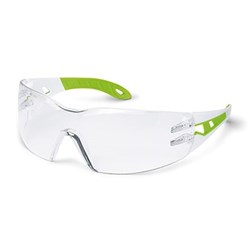 UVEX Pheos Small Clear Lens Green Arms Anti Scratch/fFog