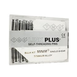 Coltene TMS Link Plus - Self Threading Pins - Minim - 0.525mm - Single Shear - Titanium Alloy, 60-Pack