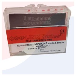Coltene TMS Link - Parapulpal Pins - Minikin - Red - 0.425mm - Single Shear - Titanium Alloy, 20-Pack