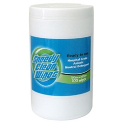 Whiteley Speedy Clean Wipes - Neutral Detergent Wipes - Canister of 100 Wipes
