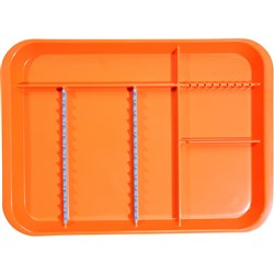 ZIRC B Lok Tray Divided Tray - Neon Orange - 33.97 x 24.45 x 2.22cm